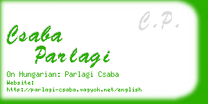 csaba parlagi business card